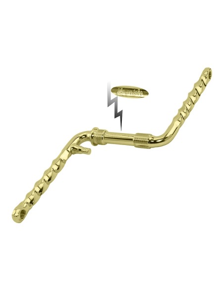 Lowrider Twisted One/Piece Crank 6 1/2" (165mm) Gold.